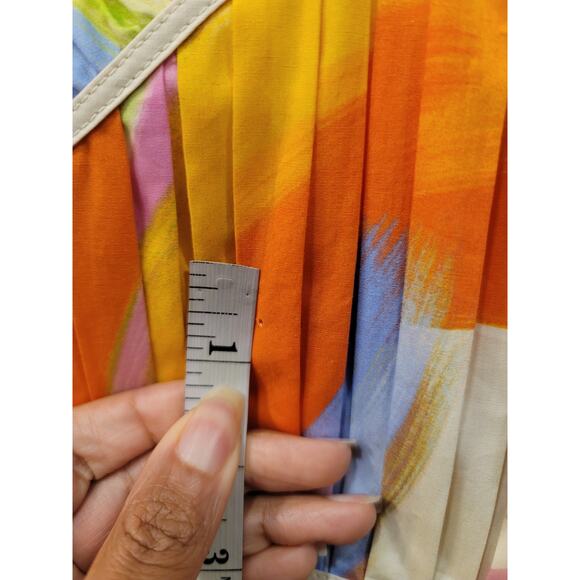 Peach Love Yellow Multiprint Maxi Dress with Pockets - Picture 5 of 9